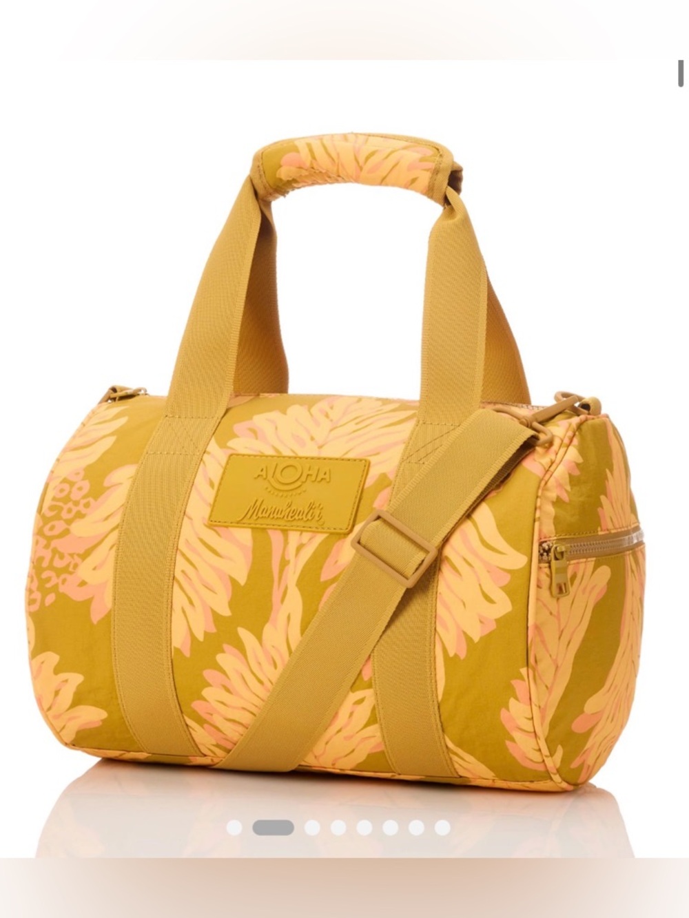 ALOHA Collection - Travel Duffel Mustard & Pale Pink